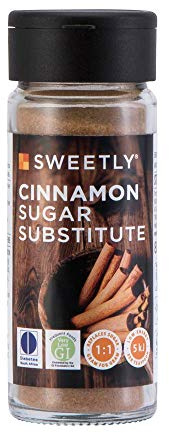 Sweetly Cinnamon Sugar Substitute Shaker 80g - Keto & Diabetic Friendly | Keto Friendly, Diabetic Friendly, GMO Free