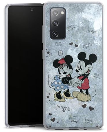 Silikon Hülle kompatibel mit Samsung Galaxy S20 FE Case transparent Handyhülle Disney Mickey & Minnie Mouse Vintage