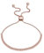 Lisandra Scott Funkelndes Tennis Armband Schmal, Damenarmband mit Strahlenden Kristallen, Schiebe-Tennisarmband für Damen Silber, Gold und Rosegold 925 (Rosegold)