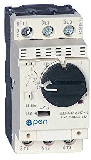 3P Interruttore magnetotermico Interruttore di circuito del motore Pulsante (13A-18A)