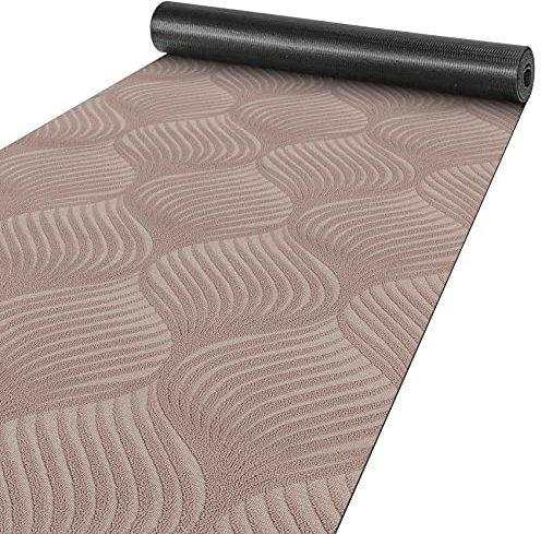 ANRO Läufer Flur Teppich Läufer Küchenläufer Küchenteppich Teppich Velours rutschfest waschbar für Flur, Schlafzimmer, Wohnzimmer, Küche Baker Braun 50 x 100cm
