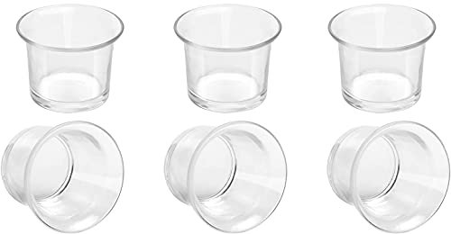 Floralcraft® Chic Clear Tealight Holders – Set of 6 Elegant Glass Candle Holders for Weddings, Home Décor & Parties