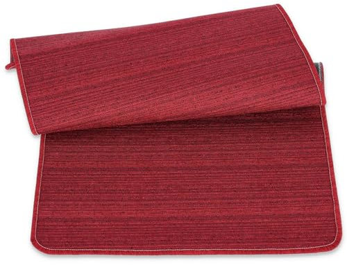 Casatessile - Küche Teppich | Melange Design | Waschmaschinenfest | rutschfest | In Italien Hergestellt - Bordeaux, 300 cm.