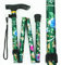 BeGrit Gehstock Klappbar für Damen Gehstock Bunt Grün Geschenke Damen Elegant Höhenverstellbar Spazierstock Blumen Krückstock Geschenke für Mother Herren Geburtstag Thanksgiving das Neue Jahr