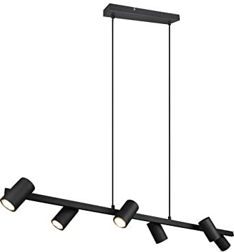 Trio Leuchten Pendelleuchte Marley 302400632, Metall Schwarz matt, exkl. 6x GU10