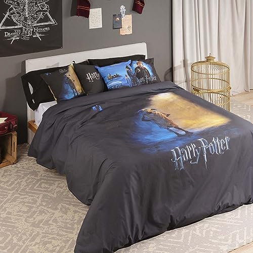 Belum Harry Potter Bettbezug aus Mikrosatin für 80er-Betten, Maße: 140 x 200 cm, Modell: Dobby