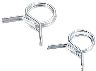 QUARKZMAN 10pz 6mm e 10pz 7mm Carburante Linea Tubo Molla Clip Zinco Placcato Doppio Filo Molla Flessibile Morsetto