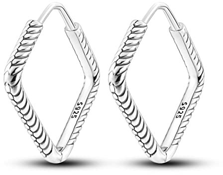 Ohrhänger aus 925er-Sterlingsilber für Damen ovale Doppelschlaufen-Ohrringe Braut- Hochzeits- und Verlobungsohrringe für Damen und Mädchen als Geschenk
