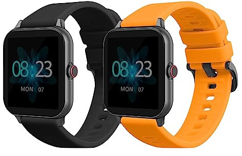 kwmobile 2X Sportarmband kompatibel mit Blackview R3 / R3 Pro Armband - Fitnesstracker Band Set aus TPU Silikon
