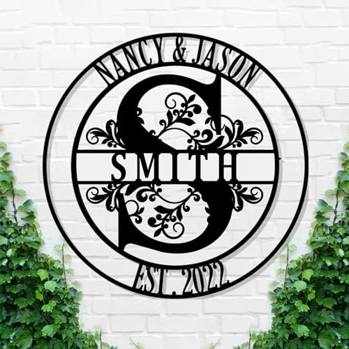 Panneaux Personnalisés en Métal, Décoration Murale, Panneau de Nom de Famille, Art Mural en Métal, Panneau de Porte