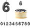 Geburtstag Nummer Kerzen, Schwarze 3D Geburtstagskerzen mit Zahlen 5 cm Kerzen Zahlen Geburtstag für Torte, Tortendeko Geburtstag mit Kerzen für Geburtstag Jahrestag Partys, Nummer 6