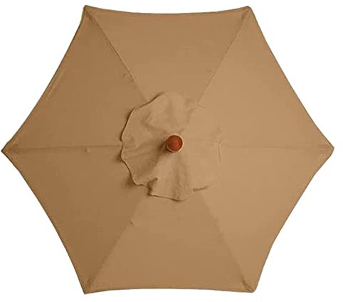 Round Garden Parasol Umbrella, Outdoor Umbrella Replacement Canopy, Parasol Replacement Canopy, Waterproof UV30+ Protective Polyester Cover For Swimming Pool, Terrace, Garden, Playground