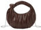 Fecialy Geknotete Handtaschen für Damen, Knödel, Umhängetasche, kleine Wolke, Clutch, Geldbörse, gerüschte Tasche, Kaffee