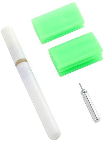 Yardwe LED Leuchtstab 7,7cm Grün mit Batterie Abnehmbarer Kunststoff Angelstabbeleuchtung für Nachtfischen und Outdoor Gebrauch