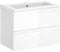 Vicco Conjunto de Muebles de baño Izan, Blanco Alto Brillo, 2 Partes