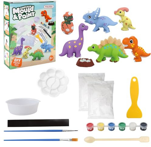 TNSLAND Dinosaure Moulage Plâtre, Figurine à Peindre, Activité Enfant 4 Ans, Peinture 3 Ans, Cadeau Garçon 7 Ans, Activités Manuelles 2 Ans, Cadeau 5 Ans