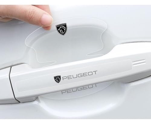 BEDPET 8 Pièces Protecteur de Poignée de Porte pour Peugeot Partner, Expert, 208, 308, 206, 207 CC - Autocollant Anti-Rayures pour Voiture
