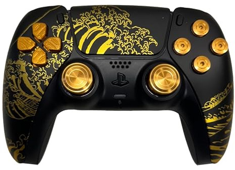 Clever Golden Kanagawa Wave Custom Controller (PS5-kompatibel)