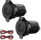 Hoembpn 2pcs Prise Allume Cigare Voiture étanche avec Fusible 10A,12V/24V Adaptateur Universel Rallonge Allume-Cigare Femelle Câble de 60cm pour Moto Camping Car Bateau Marine
