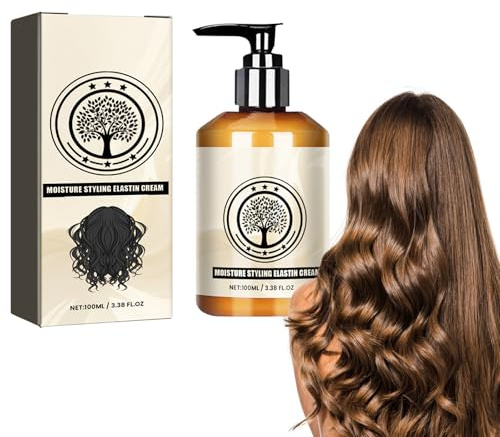Crema Elástica Hidratante De Volumen Marroquí Estereotipada De Larga Duración, 100ml Crema Elástica Marokkanische, Acondicionador Elástico Estereotipado Für Trockene, Beschädigte Haarpflege