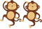 VIKY® 2 Stk Affe Folienballon Tiere,Luftballons Tiere Affen Deko,Waldtiere Affe Luftballons Geburtstag,Dschungel Deko Geburtstag,Affe Helium Ballon für Kindergeburtstag Deko,Safari Tiere Thema Party