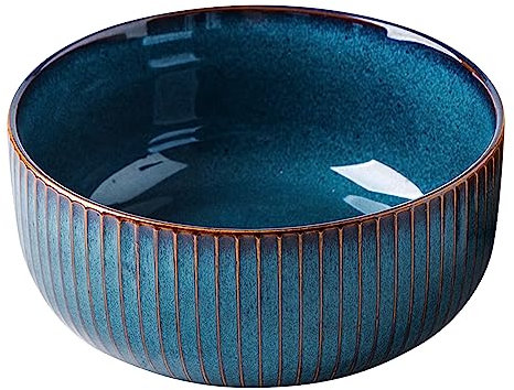 Hebaogugu Porcelain Salad Bowl, 1000ml Serving Bowls for Soup, Salad, Cereal, Round Ceramic Bowl with Versatile Design for Home, Restaurants (1000 ml)
