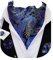 Barry.Wang Ascot Herren-Manschettenknöpfe, Paisleymuster, Blumenmuster, Krawatte, Anstecknadel, Einstecktuch, Manschettenknöpfe, 4 Stück, Hochzeit, Business, Party, Freizeit für Männer, blau,