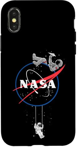 NASA Astronauten spielen mit Papierflieger schaukeln lustig Hülle für iPhone X/XS