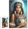 1000 Pieces Jigsaw Puzzle for Adults - Indian Beauty & Wolf Native American Motivational Quotes Puzzles for Family Games, Puzzle for Gifts