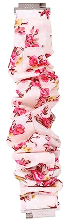 GARVALON Ersatzband für Uhr Elastisches Haargummi-Design Haargummis für Frauen Haargummiband für Uhr en Ersatzband Haarbänder für Damen Armband für enarmband Ersatzarmband Rosa
