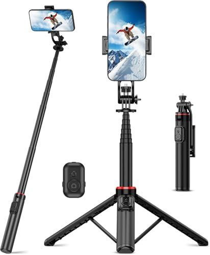70CM Handy Stativ für Smartphone,Selfie Stick Bluetooth,Erweiterbar 3 in 1 Selfie Stick Stativ aus Aluminium mit Kabelloser Fernbedienung um 360° Drehbar,Phone Tripod mit IOS/Android