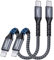SUNGUY USB C to Lightning Cable 0.5FT/0.15M, 2-Pack [MFi Certified] iPhone Fast Charging Cable, USBC iPhone Charger Code, Compatible with iPhone 14 13 12 11 Pro Max Mini X XS XR 8 Plus 10 SE iPad 8th