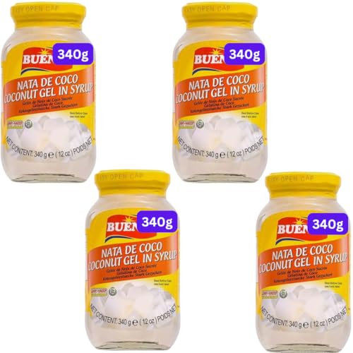Nata De Coco Coconut Jelly For Bubble Tea And Milk Tea 340g (White 4x340g)