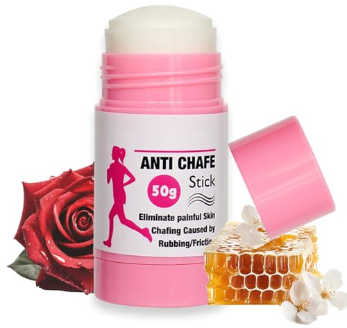 Anti Chafing Balm, 50g Anti Chafe Cream For Running & Cycling | Waterproof, Anti Sweat & Anti Friction Stick With Beewax & Rose Oil - Daily & Exercise Essentials For Inner Thigh & Underarms
