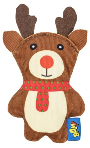 WUNDAPETS BAM! Christmas Catnip Filled Play Toys Cat Kitten North American Pure Catnip Toys (Catnip Ronny Reindeer)