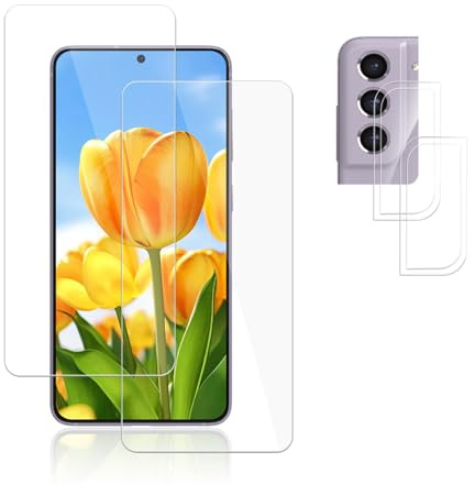 2+2 Stück Folie für Samsung Galaxy S21 FE Panzer Schutz Glas | Panzerfolie für Samsung Galaxy S21 FE Schutzfolie, 9H Härte, HD DisplaySchutzfolie, 0.33mm Ultra-klar, Ultrabeständig