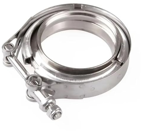 Universal 3 Inch 2 Stainless Steel V-Band Turbo Downpipe Exhaust Clamp Vband 76mm 50mm V Band Flanges 1set