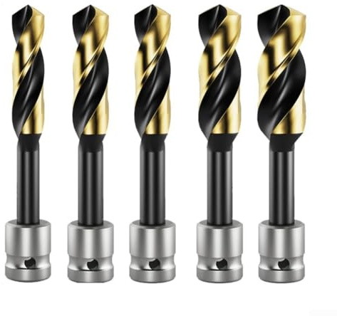 Professionelles 5-teiliges Holzbearbeitungsbohrer-Set mit Brad Point Spitzen für hohe Präzision und sauberes Bohren in Holz, MDF und Acrylglas für Handwerksprojekte