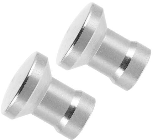 ELEOUTI Lot de 2 Poignées à Bouton Fileté 8 Mm en Acier Inoxydable pour Portes de Cheminée, Meuble et – Accessoires de Remplacement Industriels et Domestiques, Installation