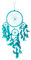 Kascha Traumfänger / Dreamcatcher - 70cm x 21cm - Türkis - Hängender Schmuck / Traumfänger - Naturmaterialien - Hochzeit, Tag der Großeltern, Weihnachten