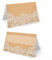 Logbuch-Verlag 100 Tischkarten beige braun weiß - Motiv: Kraftpapier Spitze - vintage Hochzeitsdeko Tischordnung Hochzeit Geburtstag
