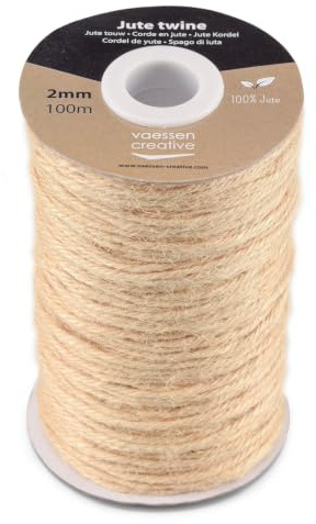 Vaessen Creative Jute Schnur Natur | Kordel, Beige, für Geschenkverpackung, Basteln, Dekorieren, Bastelhänger Aufhängen