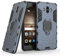 Compatible con Mate10 Funda, Anillo Metálico Sujeción Soporte Antichoque Rígido Caja (Funciona con el Montaje de Coche Magnético) Doble Capa Sólido Case Carcasa para Huawei Mate 10 (Azul Marino)