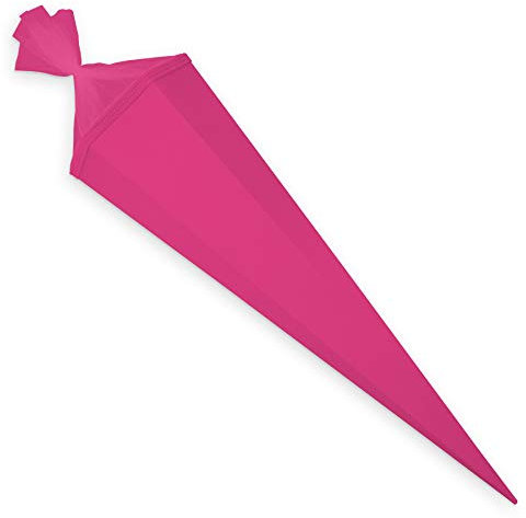 itenga Bastelschultüte 85 cm eckig Schultütenrohling mit Tüllverschluss (Pink)