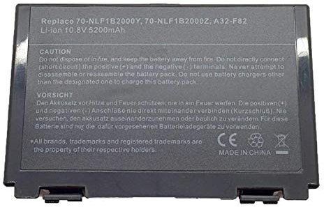 A32-F82 A32-F52 Sostituzione della batteria del laptop per Asus K61IC K60IJ K50IJ K50I K60I X8D X8B K40 K40lJ K40lN K40E K50 K60 K70 F52 F82 P50 P81 PR05C PR065 X5D X65 X66 X8A X5C X5J(10.8V 5200mAh)