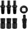 Shisha King® Schlauchadapter Schlauchanschluss Erweiterung Set inkl. Kugel Universal Alu mit Schliff | Wasserpfeife Hookah Zubehör Schlauch Adapter Anschluss Ventil (3er Packung, schwarz)
