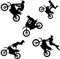 CUNAOUK Sport-Aufkleber für Wand, Motocross-Aufkleber, Motorrad-Wanddekoration, Fahrrad-Dekor, Dirtbike-Dekor für Jungenzimmer, Dirtbike-Aufkleber, Bogen, Tapete, Motocross-Schlafzimmer-Dekor