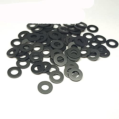 100 Stück M6-M6,5 Dicke 0,15/0,2/0,25-1 mm Hochpräzise schwarze Farbe Polyslider Graphit-Nylon-Unterlegscheibe-6x8 mm, Dicke 0,15 mm