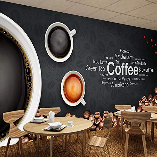Custom 3D Mural bar Coffee Shop Wallpaper Living Room TV Background Wall Home Decoration Wall Cloth Stickers-250 * 175cm
