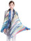 Prettystern Donna Xxl Grande Pura Seta Chiffon Foulard Scialle Sciarpa Elegante Sarong Pareo Cerimonia Festa Stola Pennellata colorata Y12